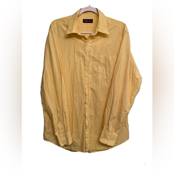 Ralph Lauren Purple Label Other - Vintage Ralph Lauren Purple Label Yellow Pinstripe Button Up